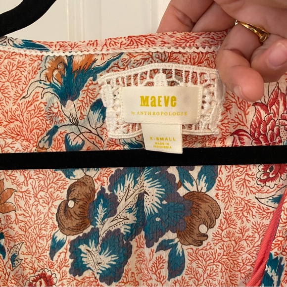 Anthropologie Maeve Adelaide Wrap Dress Floral Print Size XS - Picture 5 of 9